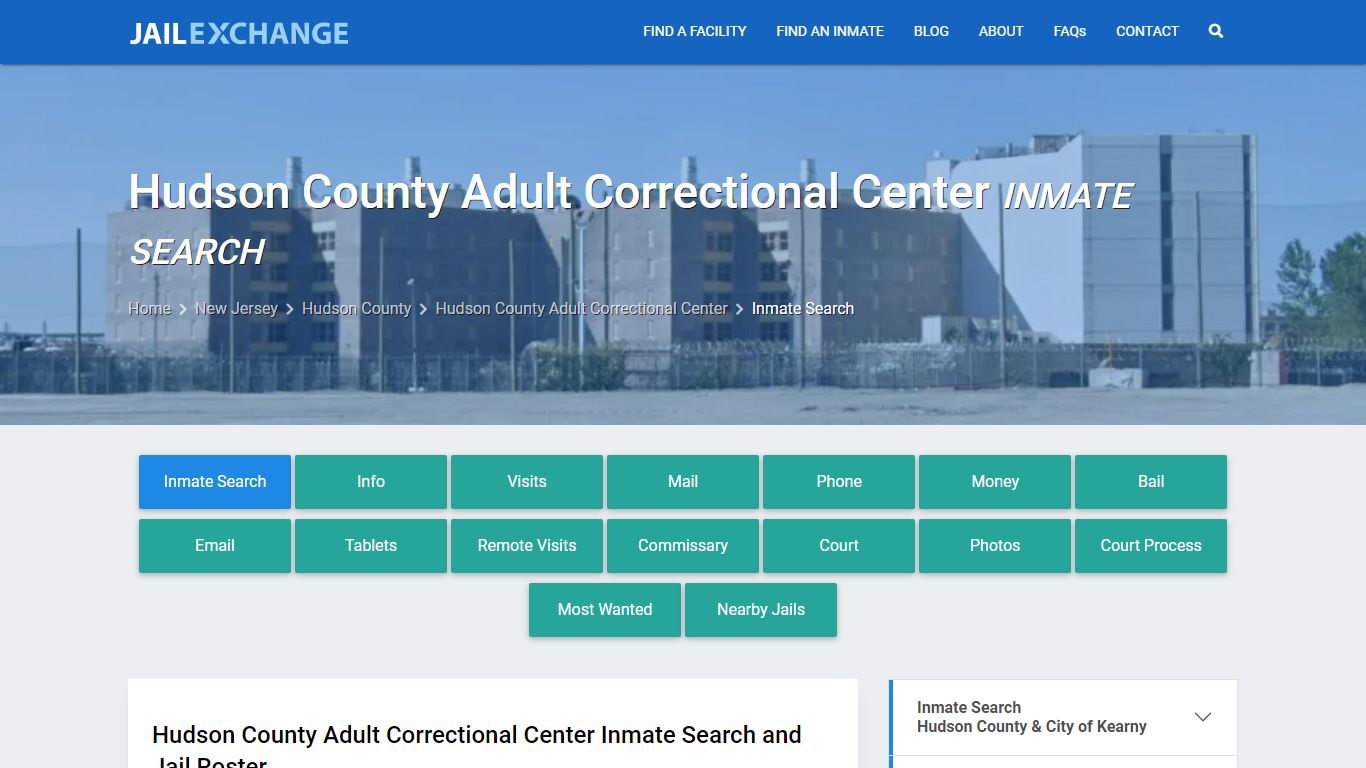 Hudson County Adult Correctional Center Inmate Search - Jail Exchange