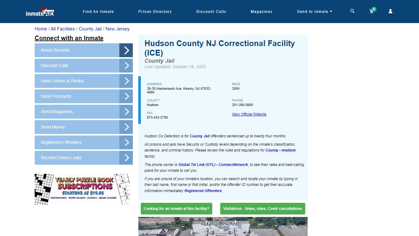 Hudson County NJ Correctional Facility (ICE) - InmateAid