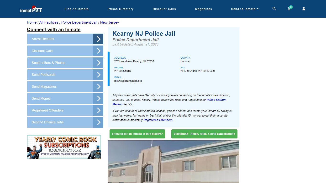 Kearny NJ Police Jail & Inmate Search - Kearny, NJ